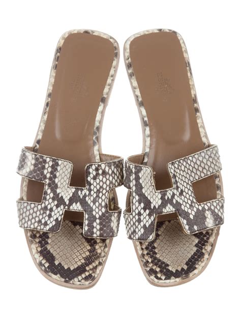 hermes sandalas|hermes snakeskin sandals.